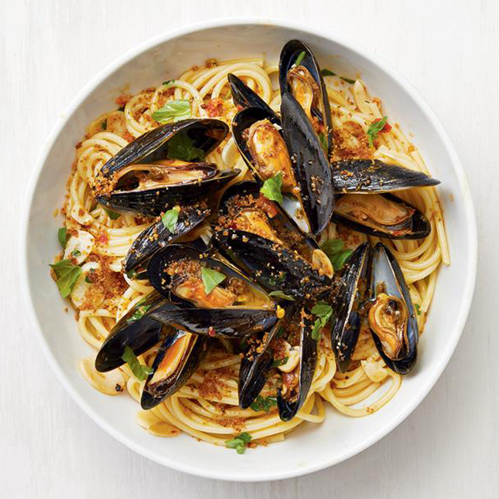 Spaghetti with Mussels Captain Fisher Taste Of The Sea