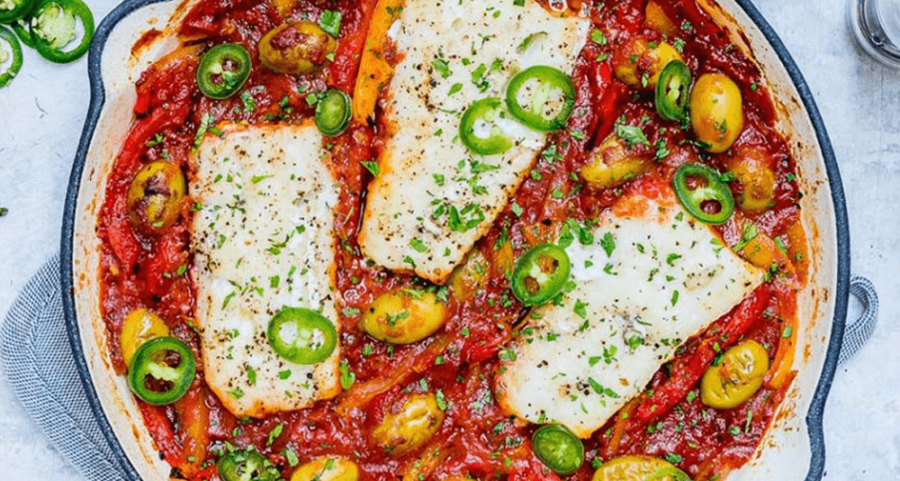 Fish Fillet with Tomato And Basil
