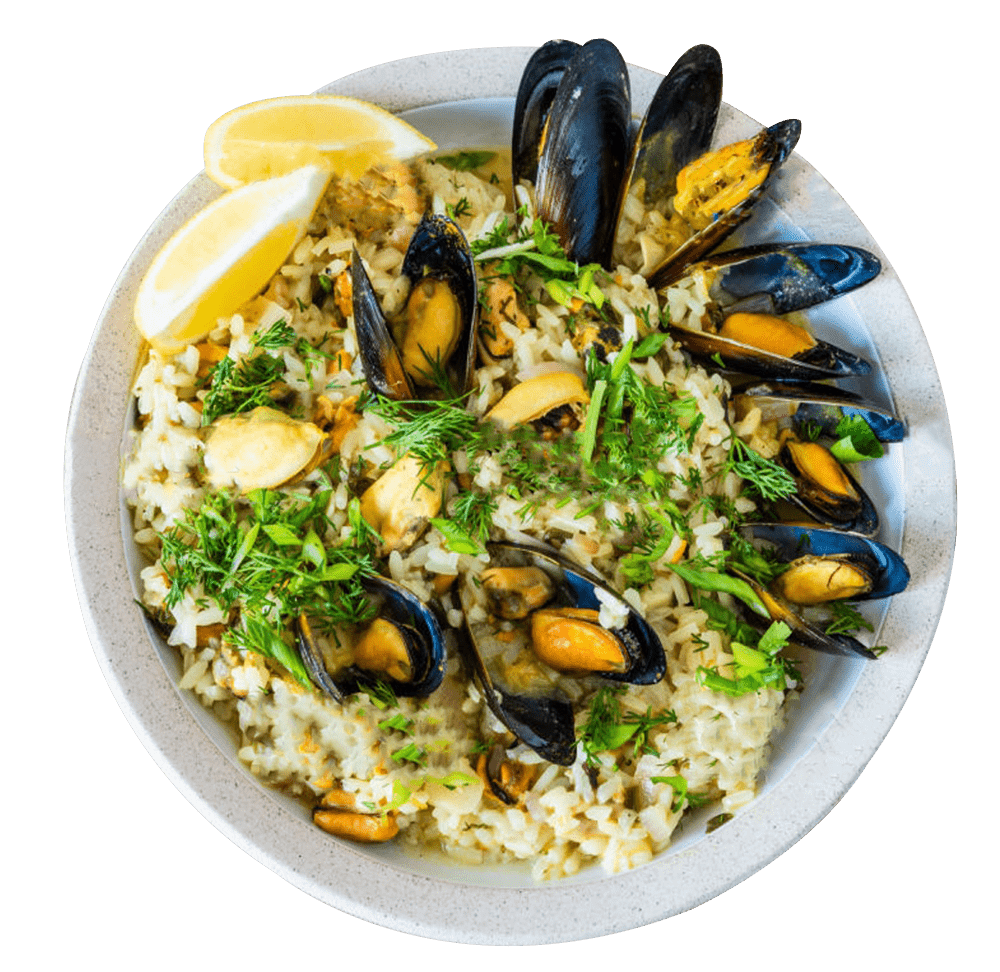 Lemon Rice with Mussels